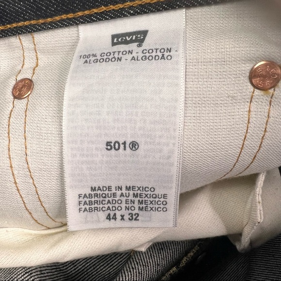 Levis 501 Original Fit Big N Tall Bottom Fly Jeans for Men 44x32 NWT L070622 - Picture 5 of 5